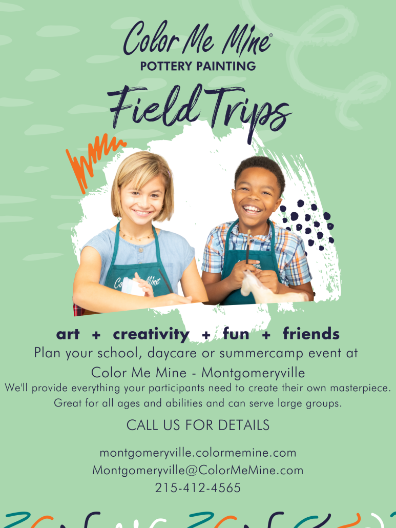 Summercamp Pottery Painting Field Trips. Montgomeryville